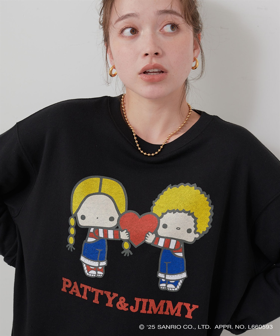 Life Style by cross marche 【sanrio characters】パティ＆ジミープリント裏毛ドロップショルダーレトロプリントスウェットプルオーバー《サンリオキャラクターズ》_sub_16