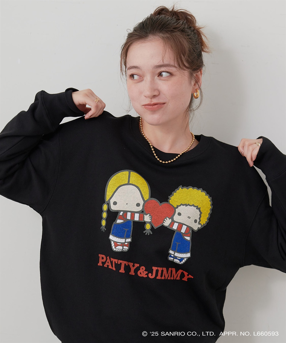 Life Style by cross marche 【sanrio characters】パティ＆ジミープリント裏毛ドロップショルダーレトロプリントスウェットプルオーバー《サンリオキャラクターズ》_sub_18