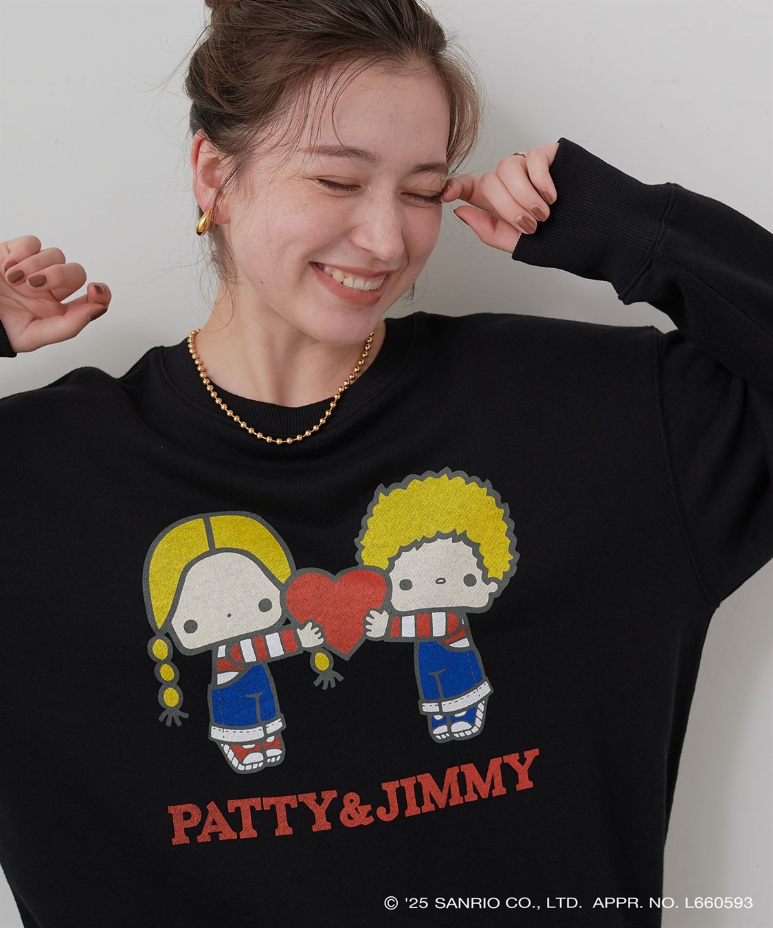 Life Style by cross marche 【sanrio characters】パティ＆ジミープリント裏毛ドロップショルダーレトロプリントスウェットプルオーバー《サンリオキャラクターズ》_sub_19