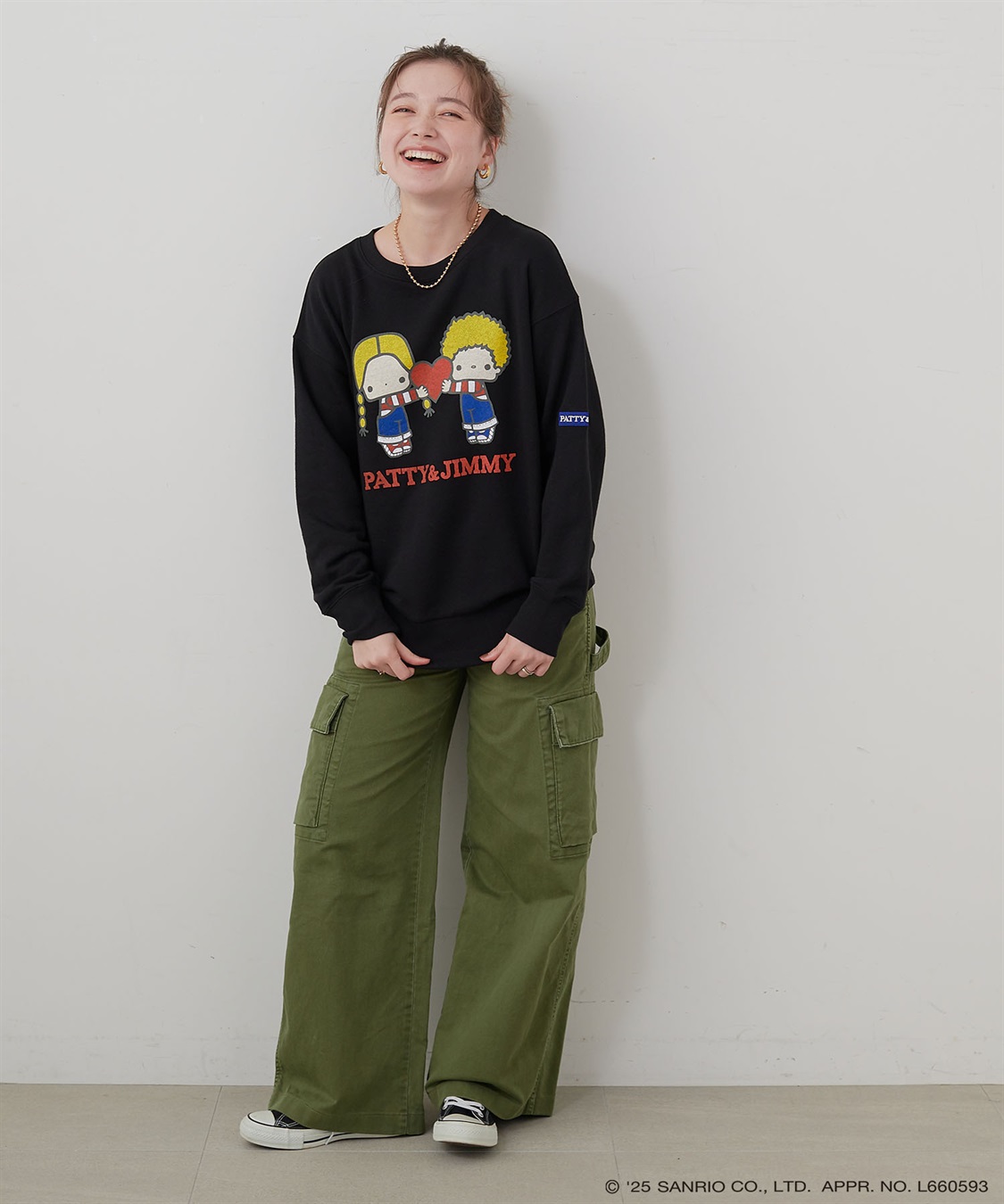 Life Style by cross marche 【sanrio characters】パティ＆ジミープリント裏毛ドロップショルダーレトロプリントスウェットプルオーバー《サンリオキャラクターズ》_sub_21