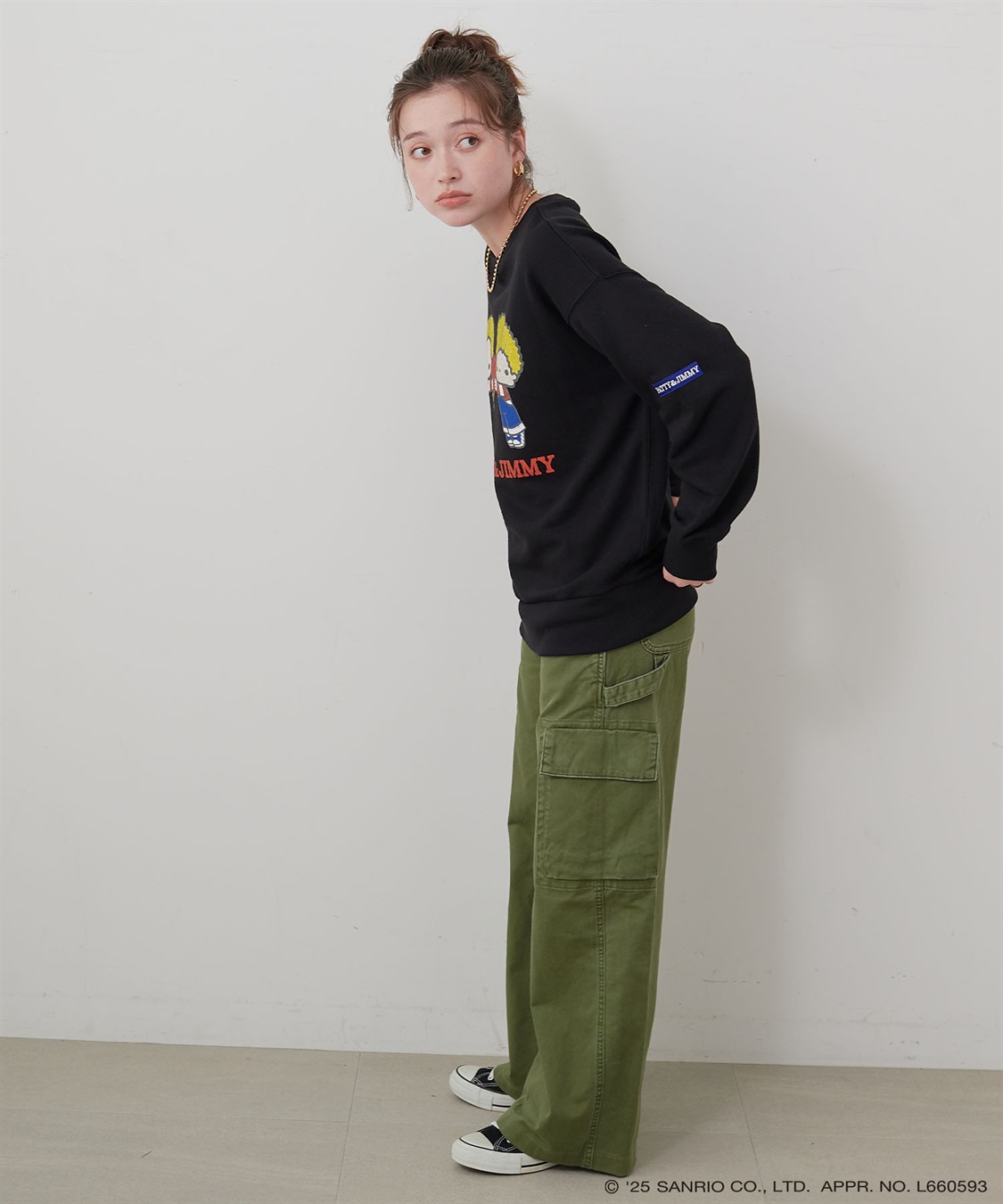 Life Style by cross marche 【sanrio characters】パティ＆ジミープリント裏毛ドロップショルダーレトロプリントスウェットプルオーバー《サンリオキャラクターズ》_sub_22