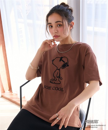 chara station 【PEANUTS/ピーナッツ】SNOOPY/スヌーピー「JOE COOL」フロッキープリントTシャツ_subthumb_9
