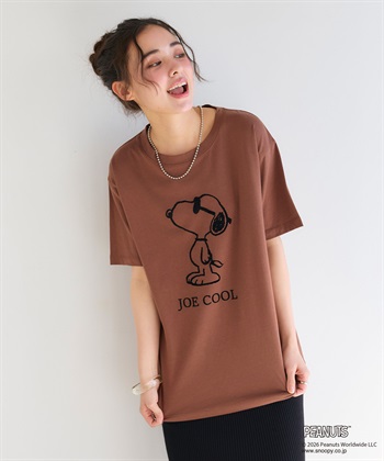 chara station 【PEANUTS/ピーナッツ】SNOOPY/スヌーピー「JOE COOL」フロッキープリントTシャツ_subthumb_10