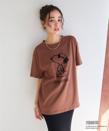 chara station 【PEANUTS/ピーナッツ】SNOOPY/スヌーピー「JOE COOL」フロッキープリントTシャツ_subthumb_11