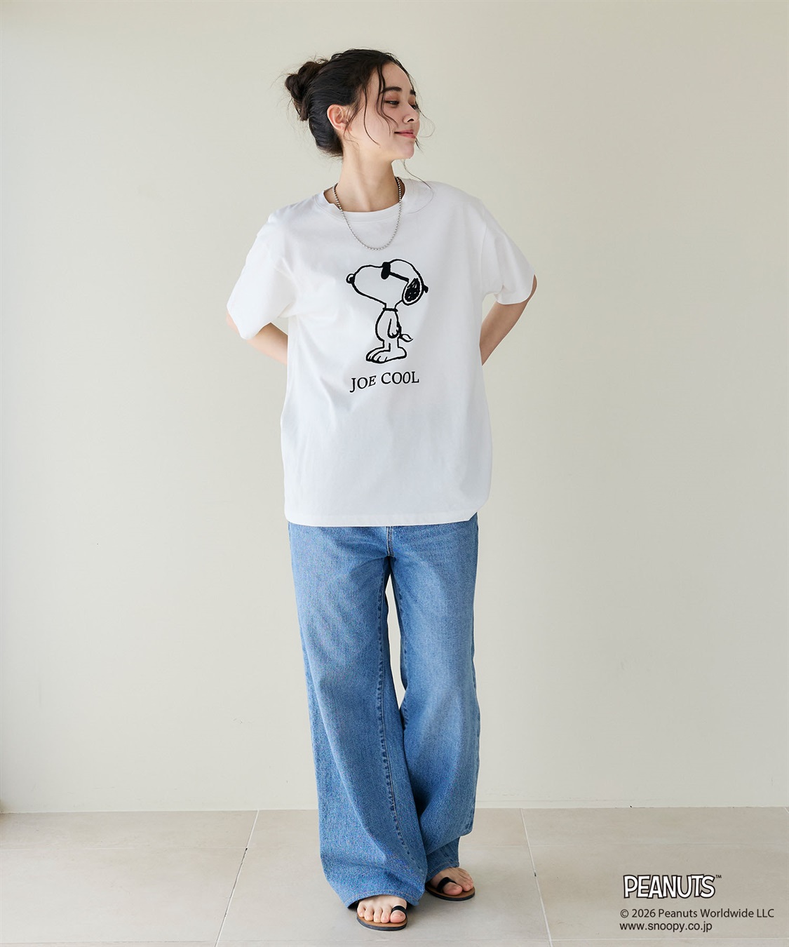 chara station 【PEANUTS/ピーナッツ】SNOOPY/スヌーピー「JOE COOL」フロッキープリントTシャツ_sub_18