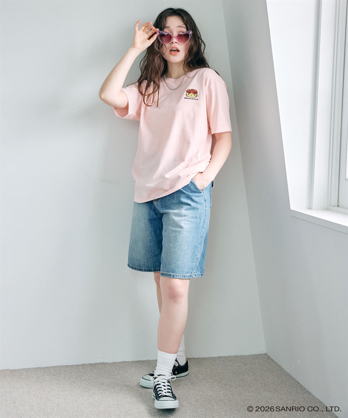 Life Style by cross marche 【sanrio characters】HELLO KITTY/日焼けキティ半袖Tシャツ《サンリオキャラクターズ》_sub_9