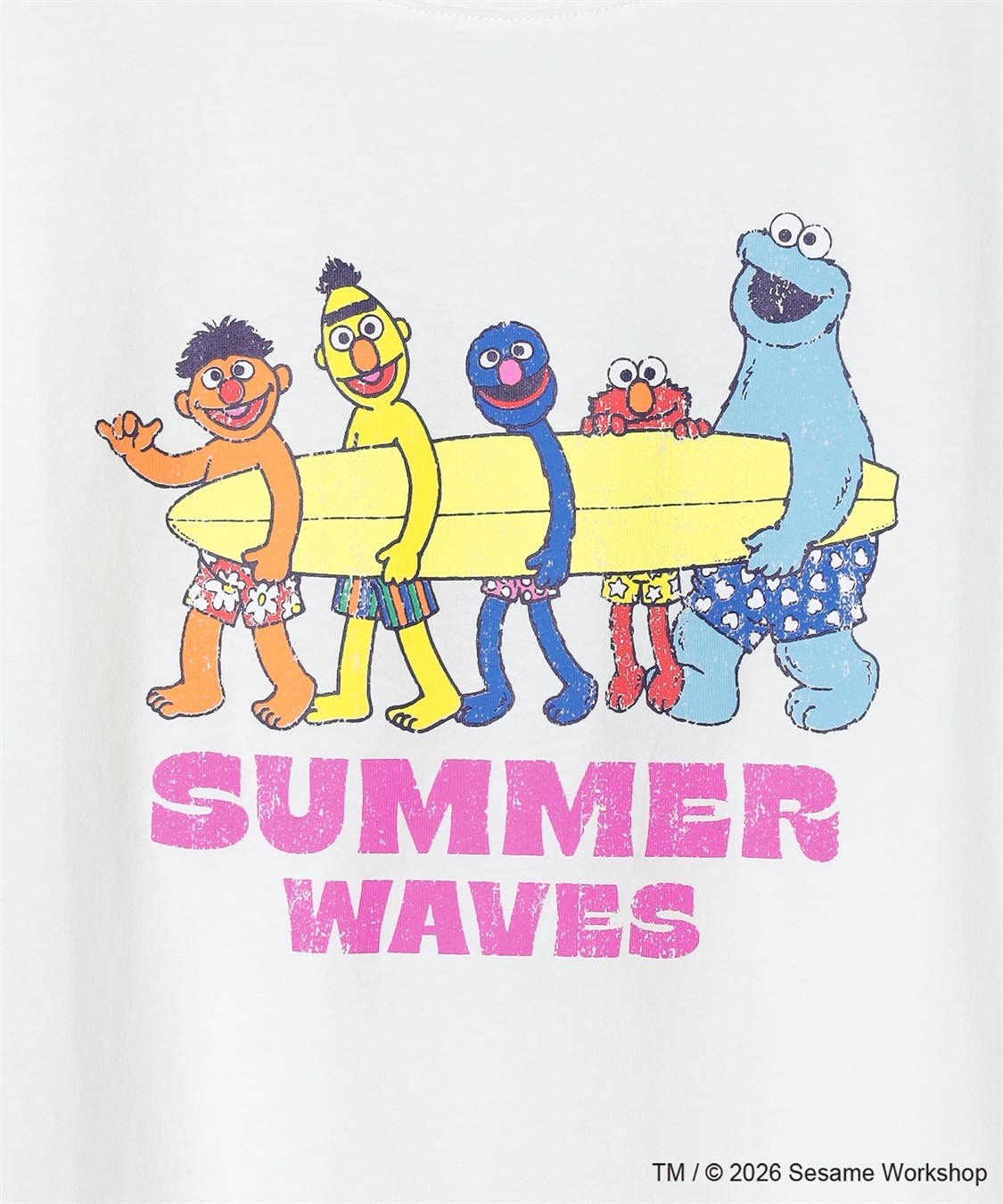 Life Style by cross marche 【セサミストリート/SESAME STREET】サーフフォトプリントTシャツ（ELMO＆FRIENDS）_sub_5
