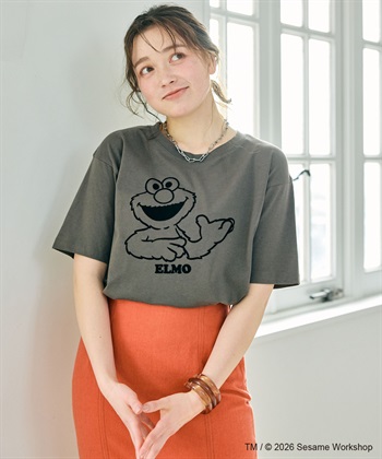 chara station 【セサミストリート/SESAME STREET】エルモ/ELMOフロッキープリント半袖Tシャツ_subthumb_15