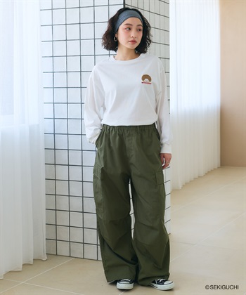 chara station 【モンチッチ】ワンポイント刺繍ロンT_subthumb_8