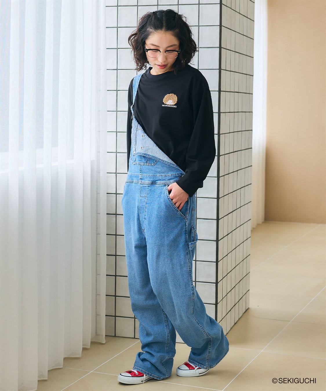 chara station 【モンチッチ】ワンポイント刺繍ロンT_sub_17