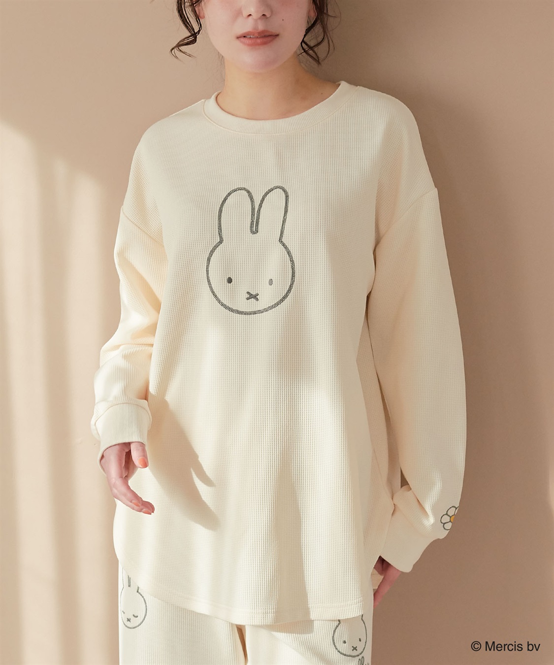 Life Style by cross marche 【miffy/ミッフィー】ワッフル刺繍ルームウェアトップス/パジャマ（上下別売り）（2026SS）_sub_1