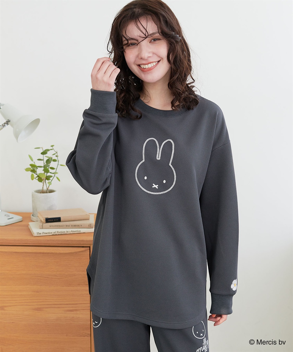 Life Style by cross marche 【miffy/ミッフィー】ワッフル刺繍ルームウェアトップス/パジャマ（上下別売り）（2026SS）_sub_6