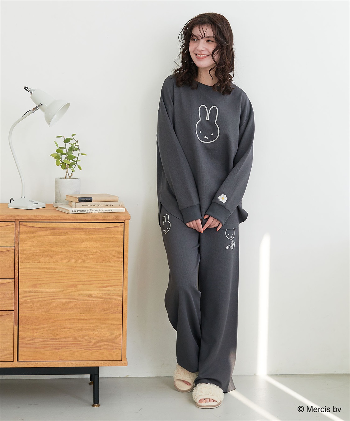 Life Style by cross marche 【miffy/ミッフィー】ワッフル刺繍ルームウェアトップス/パジャマ（上下別売り）（2026SS）_sub_9