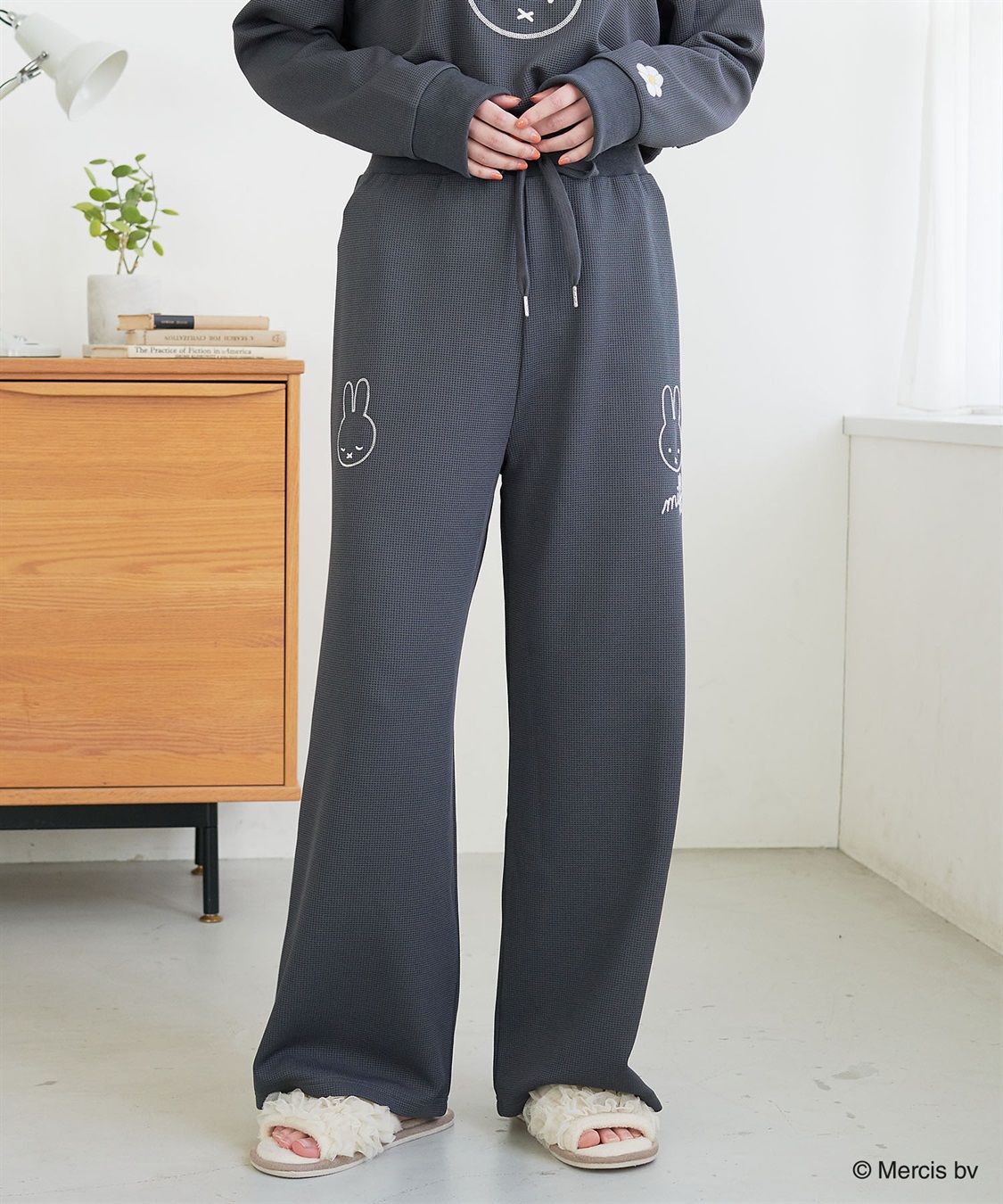 Life Style by cross marche 【miffy/ミッフィー】ワッフル刺繍ルームウェアパンツ/パジャマ（上下別売り）（2026SS）_sub_2