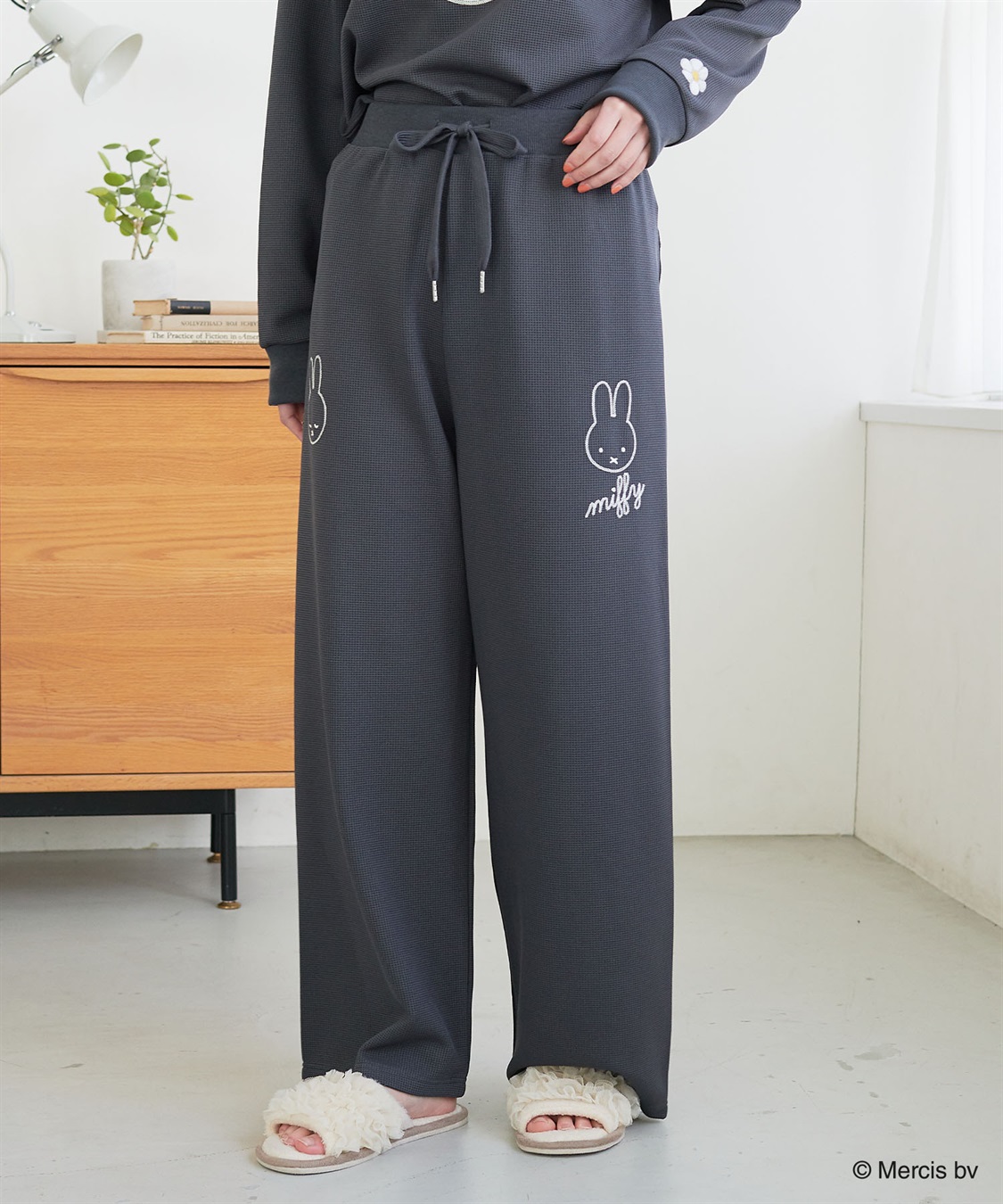 Life Style by cross marche 【miffy/ミッフィー】ワッフル刺繍ルームウェアパンツ/パジャマ（上下別売り）（2026SS）_sub_4