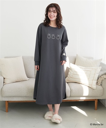 Life Style by cross marche 【miffy/ミッフィー】ワッフル刺繍ルームウェアワンピース/パジャマ（2026SS）_subthumb_1