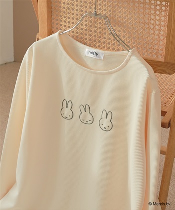 Life Style by cross marche 【miffy/ミッフィー】ワッフル刺繍ルームウェアワンピース/パジャマ（2026SS）_subthumb_3