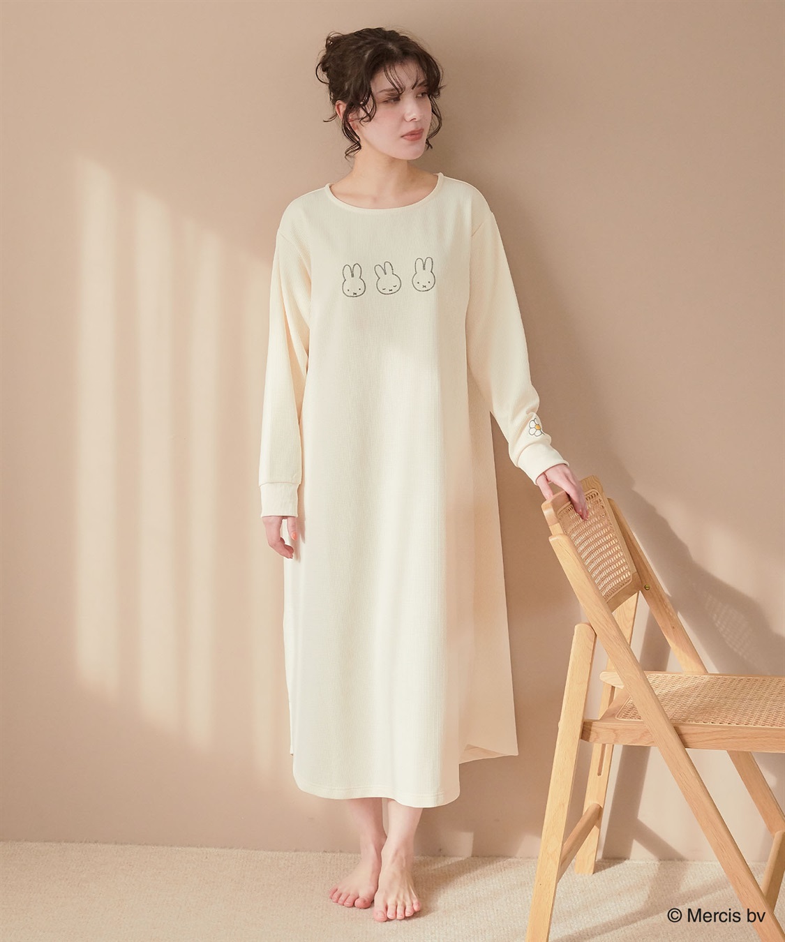 Life Style by cross marche 【miffy/ミッフィー】ワッフル刺繍ルームウェアワンピース/パジャマ（2026SS）_sub_5