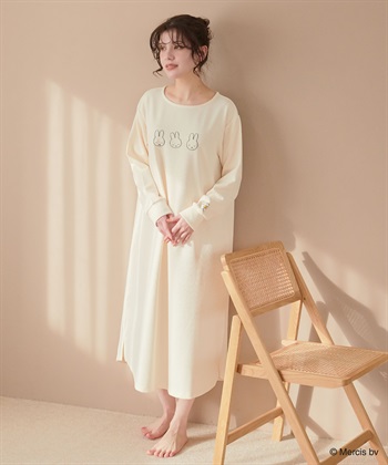 Life Style by cross marche 【miffy/ミッフィー】ワッフル刺繍ルームウェアワンピース/パジャマ（2026SS）_subthumb_6