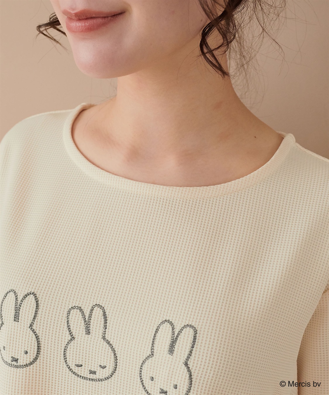 Life Style by cross marche 【miffy/ミッフィー】ワッフル刺繍ルームウェアワンピース/パジャマ（2026SS）_sub_10