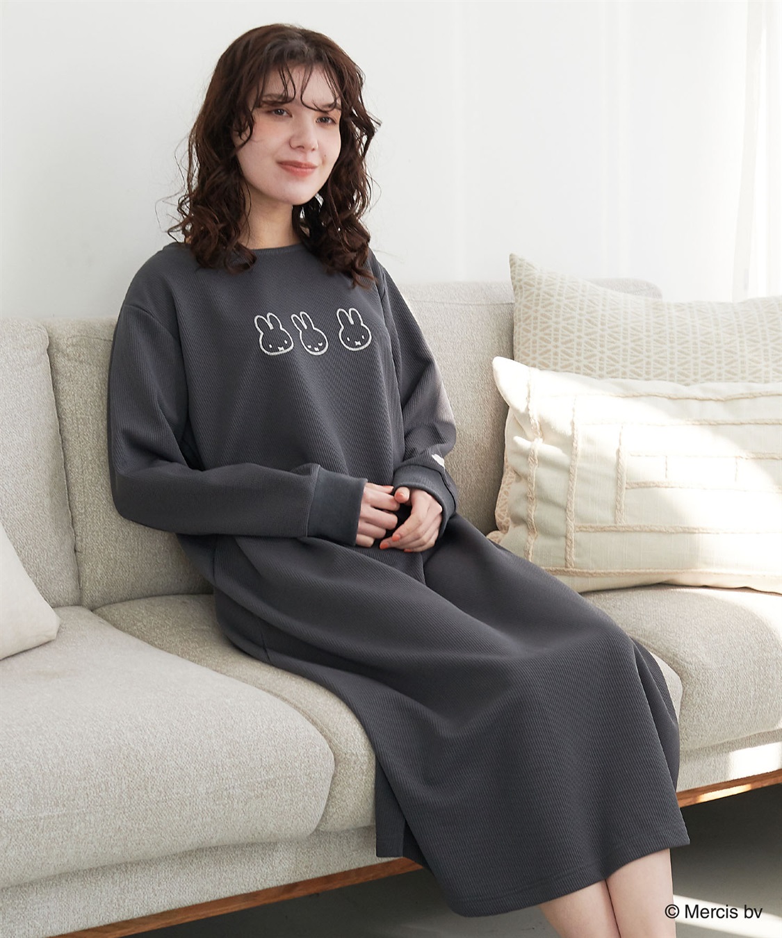 Life Style by cross marche 【miffy/ミッフィー】ワッフル刺繍ルームウェアワンピース/パジャマ（2026SS）_sub_14