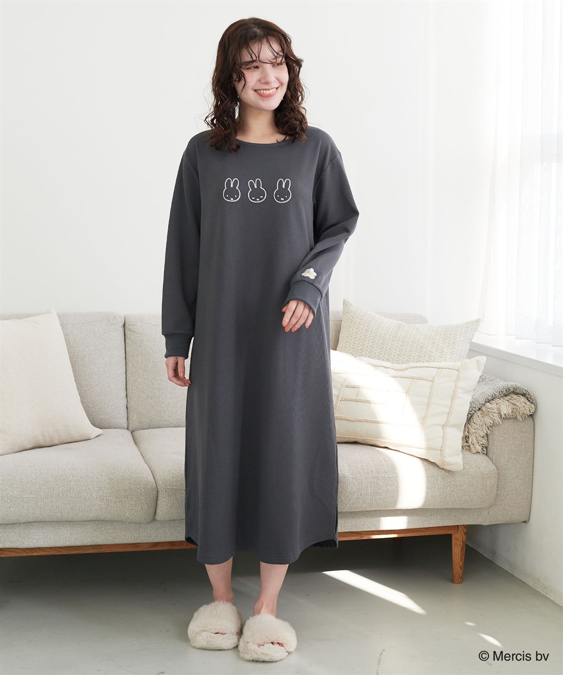 Life Style by cross marche 【miffy/ミッフィー】ワッフル刺繍ルームウェアワンピース/パジャマ（2026SS）_sub_18