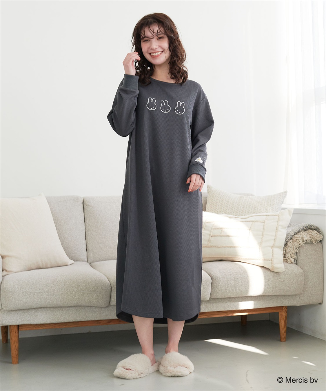 Life Style by cross marche 【miffy/ミッフィー】ワッフル刺繍ルームウェアワンピース/パジャマ（2026SS）_sub_20