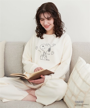 Life Style by cross marche 【PEANUTS/ピーナッツ】SNOOPY/スヌーピーワッフル刺繍ルームウェアトップス/パジャマ（上下別売り）（2026SS）_subthumb_10