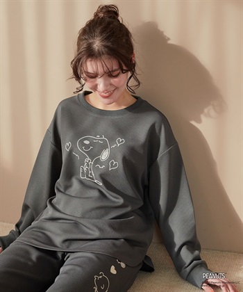 Life Style by cross marche 【PEANUTS/ピーナッツ】SNOOPY/スヌーピーワッフル刺繍ルームウェアトップス/パジャマ（上下別売り）（2026SS）_subthumb_14