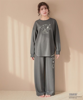 Life Style by cross marche 【PEANUTS/ピーナッツ】SNOOPY/スヌーピーワッフル刺繍ルームウェアトップス/パジャマ（上下別売り）（2026SS）_subthumb_15