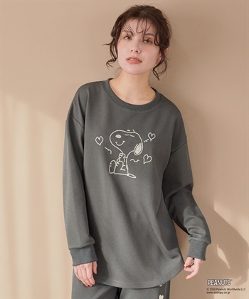 Life Style by cross marche 【PEANUTS/ピーナッツ】SNOOPY/スヌーピーワッフル刺繍ルームウェアトップス/パジャマ（上下別売り）（2026SS）_subthumb_19