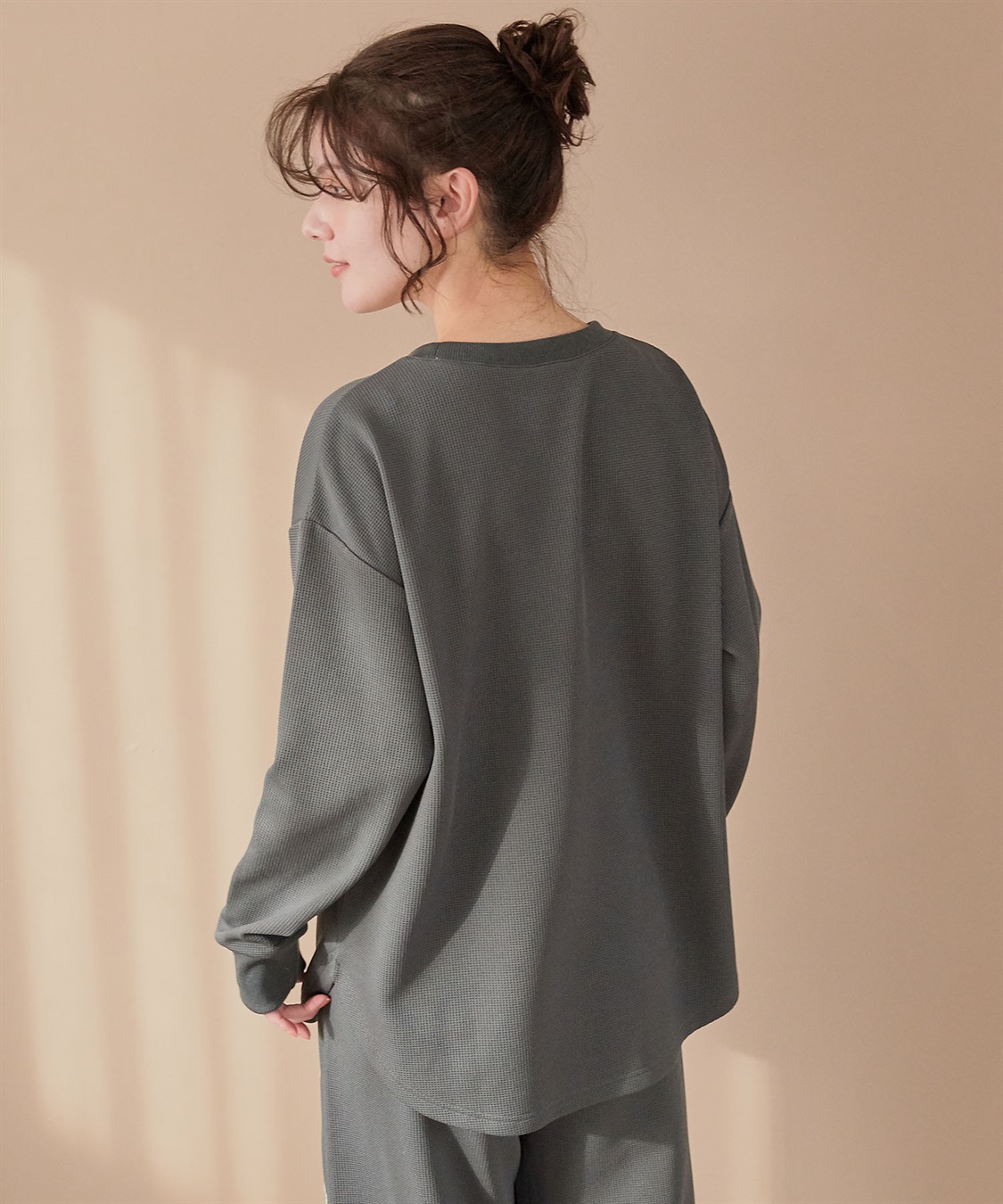 Life Style by cross marche 【PEANUTS/ピーナッツ】SNOOPY/スヌーピーワッフル刺繍ルームウェアトップス/パジャマ（上下別売り）（2026SS）_sub_22