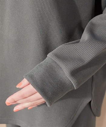 Life Style by cross marche 【PEANUTS/ピーナッツ】SNOOPY/スヌーピーワッフル刺繍ルームウェアトップス/パジャマ（上下別売り）（2026SS）_subthumb_24