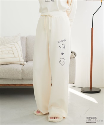 Life Style by cross marche 【PEANUTS/ピーナッツ】SNOOPY/スヌーピーワッフル刺繍ルームウェアパンツ/パジャマ（上下別売り）（2026SS）_subthumb_2