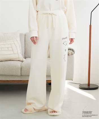 Life Style by cross marche 【PEANUTS/ピーナッツ】SNOOPY/スヌーピーワッフル刺繍ルームウェアパンツ/パジャマ（上下別売り）（2026SS）_subthumb_3