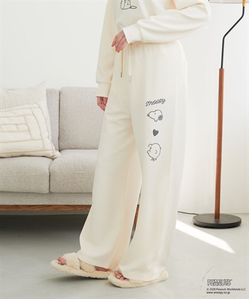 Life Style by cross marche 【PEANUTS/ピーナッツ】SNOOPY/スヌーピーワッフル刺繍ルームウェアパンツ/パジャマ（上下別売り）（2026SS）_subthumb_4