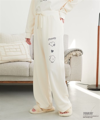 Life Style by cross marche 【PEANUTS/ピーナッツ】SNOOPY/スヌーピーワッフル刺繍ルームウェアパンツ/パジャマ（上下別売り）（2026SS）_subthumb_5