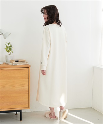 Life Style by cross marche 【PEANUTS/ピーナッツ】SNOOPY/スヌーピーワッフル刺繍ルームウェアワンピース/パジャマ（2026SS）_subthumb_5