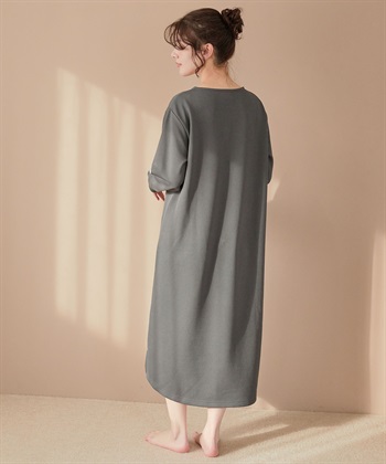 Life Style by cross marche 【PEANUTS/ピーナッツ】SNOOPY/スヌーピーワッフル刺繍ルームウェアワンピース/パジャマ（2026SS）_subthumb_15