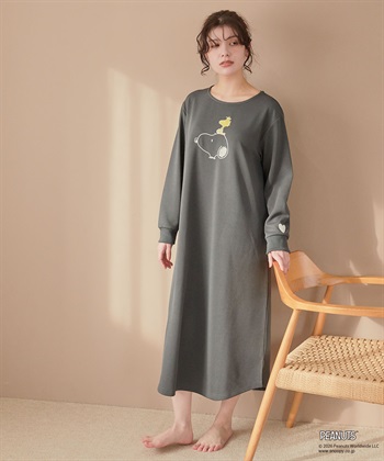 Life Style by cross marche 【PEANUTS/ピーナッツ】SNOOPY/スヌーピーワッフル刺繍ルームウェアワンピース/パジャマ（2026SS）_subthumb_24