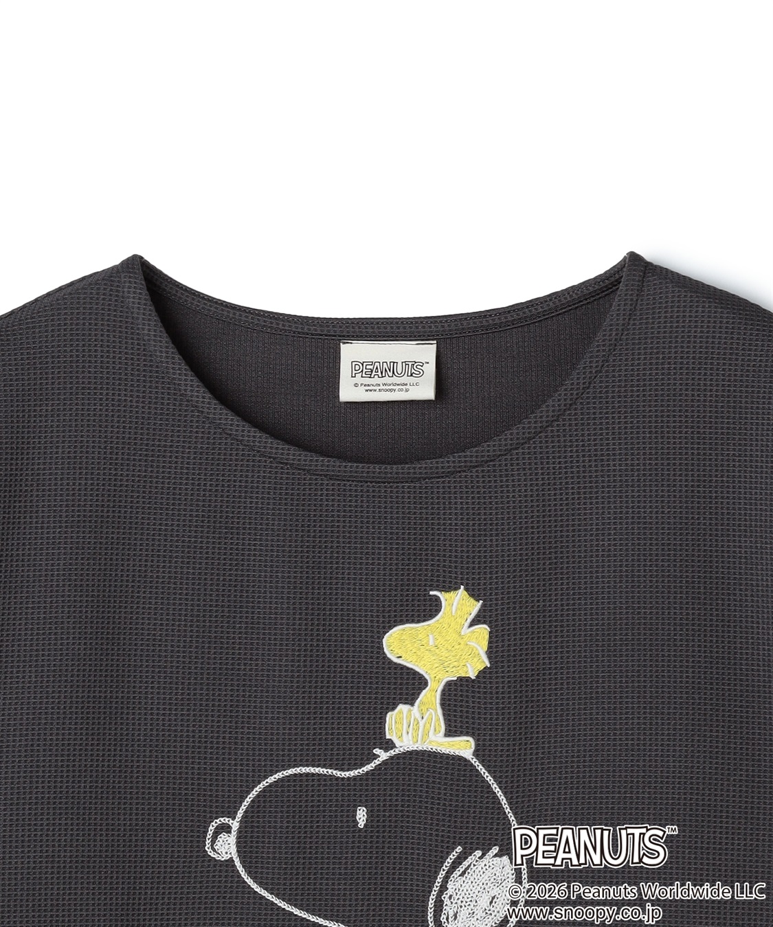 Life Style by cross marche 【PEANUTS/ピーナッツ】SNOOPY/スヌーピーワッフル刺繍ルームウェアワンピース/パジャマ（2026SS）_sub_26
