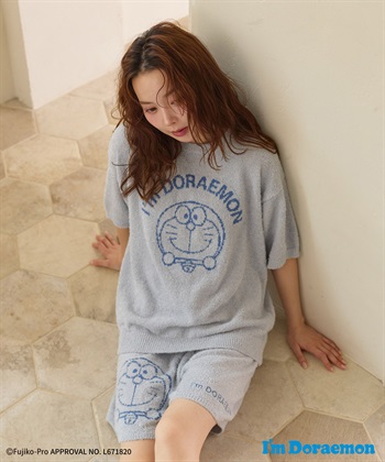 Life Style by cross marche 【Im Doraemon/アイム ドラえもん】もちふわsleepソフトエアニット半袖トップスルームウェア《ドラえもん/ドラミちゃん》◆上下別売り◆_subthumb_3