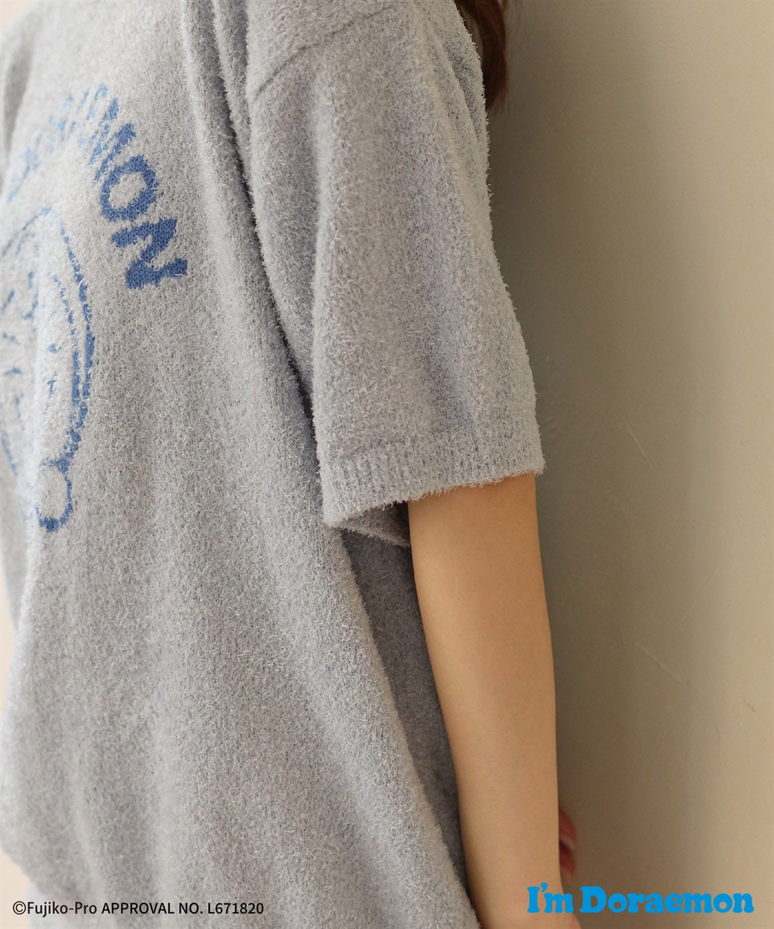 Life Style by cross marche 【Im Doraemon/アイム ドラえもん】もちふわsleepソフトエアニット半袖トップスルームウェア《ドラえもん/ドラミちゃん》◆上下別売り◆_sub_6