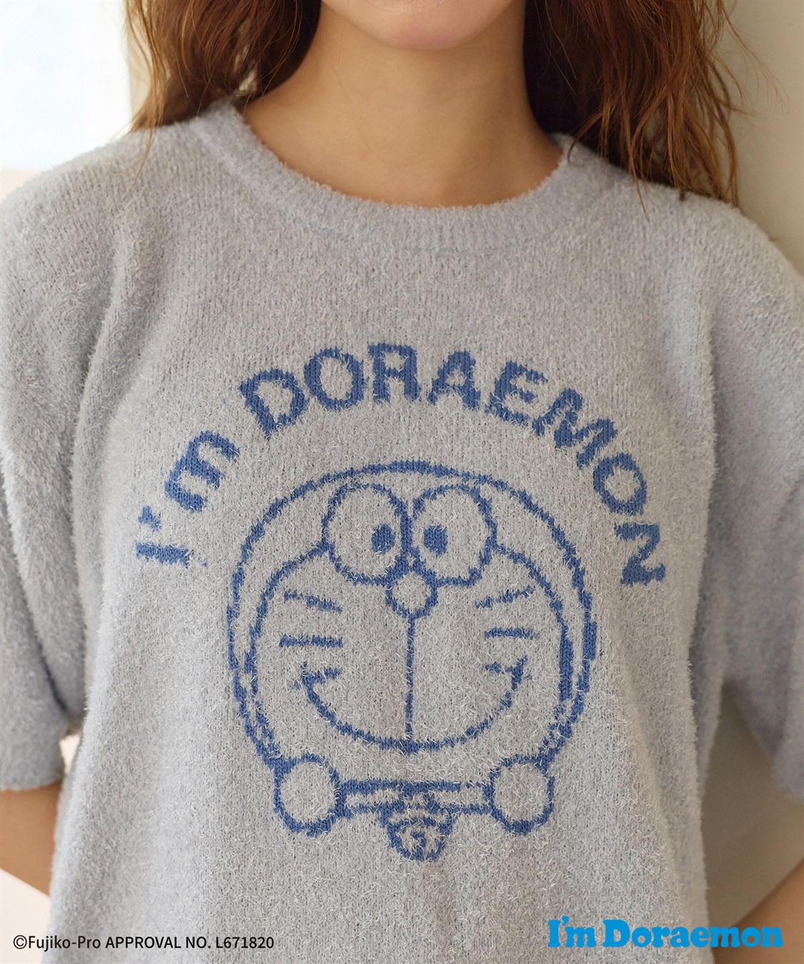 Life Style by cross marche 【Im Doraemon/アイム ドラえもん】もちふわsleepソフトエアニット半袖トップスルームウェア《ドラえもん/ドラミちゃん》◆上下別売り◆_sub_7
