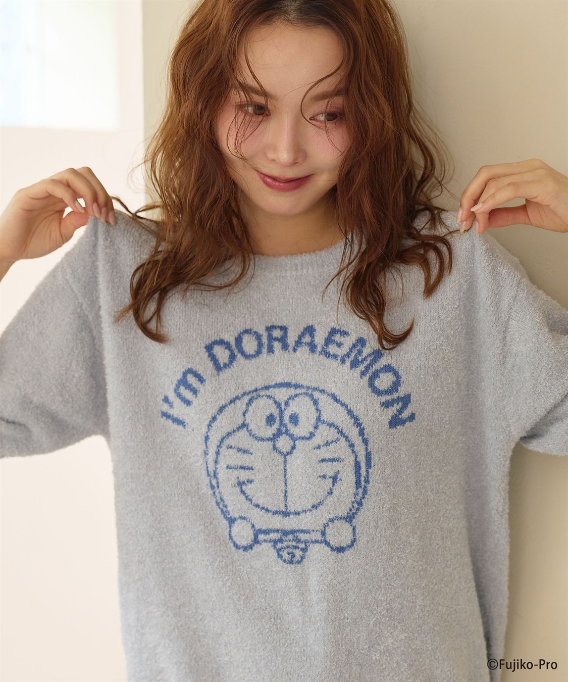 Life Style by cross marche 【Im Doraemon/アイム ドラえもん】もちふわsleepソフトエアニット半袖トップスルームウェア《ドラえもん/ドラミちゃん》◆上下別売り◆_sub_9