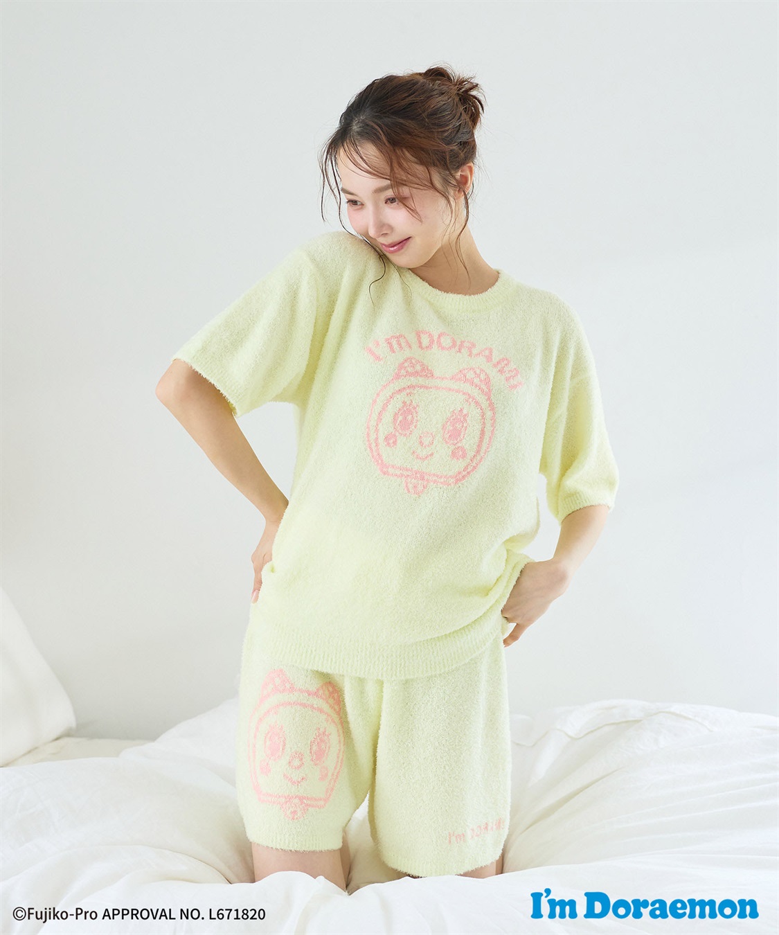 Life Style by cross marche 【Im Doraemon/アイム ドラえもん】もちふわsleepソフトエアニット半袖トップスルームウェア《ドラえもん/ドラミちゃん》◆上下別売り◆_sub_17