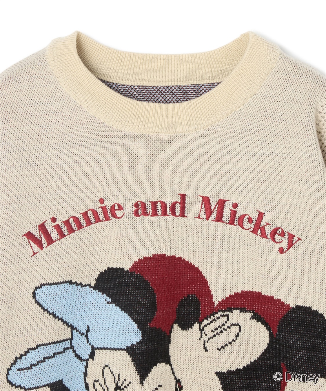 Disney/ディズニー】ミッキー＆ミニージャガードニットプルオーバー