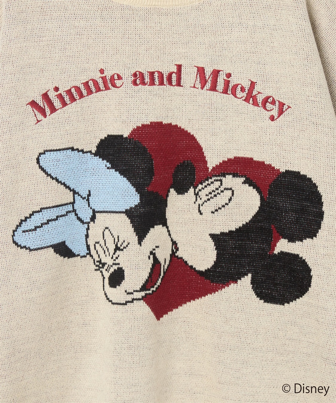Disney/ディズニー】ミッキー＆ミニージャガードニットプルオーバー