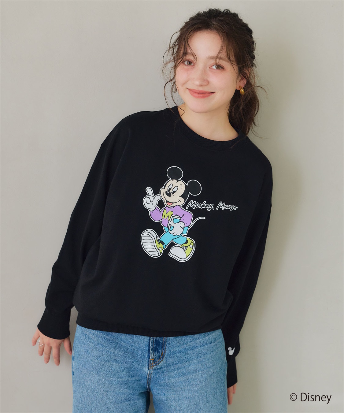chara station 【Disney/ディズニー】Mickey Mouse/ミッキーマウス裏毛スウェットプルオーバー_sub_3