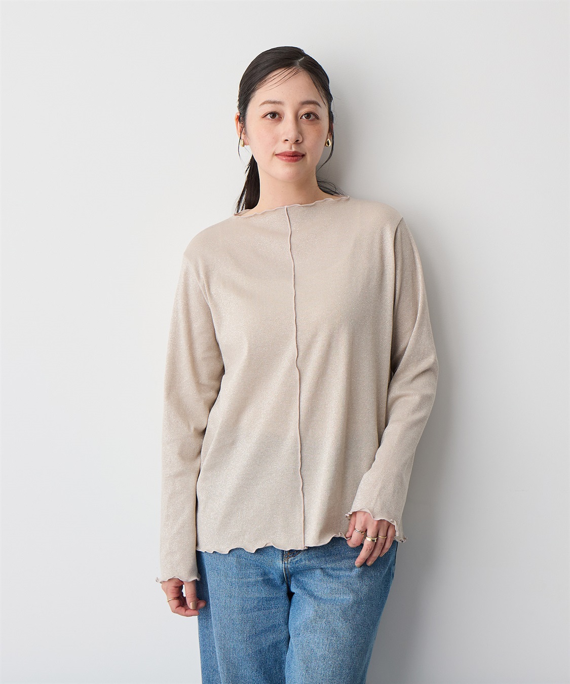 anyfee 【anyfee/プラスサイズ】ラメテレコトップス_sub_11